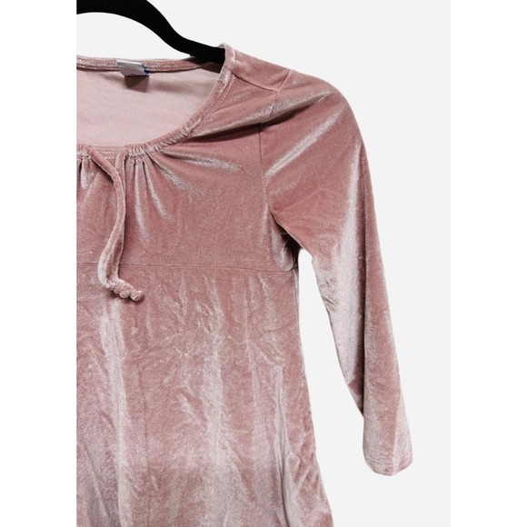 Old Navy Girls Velour Pink Long Sleeve Dress Size Small (6-7) - Picture 2 of 6